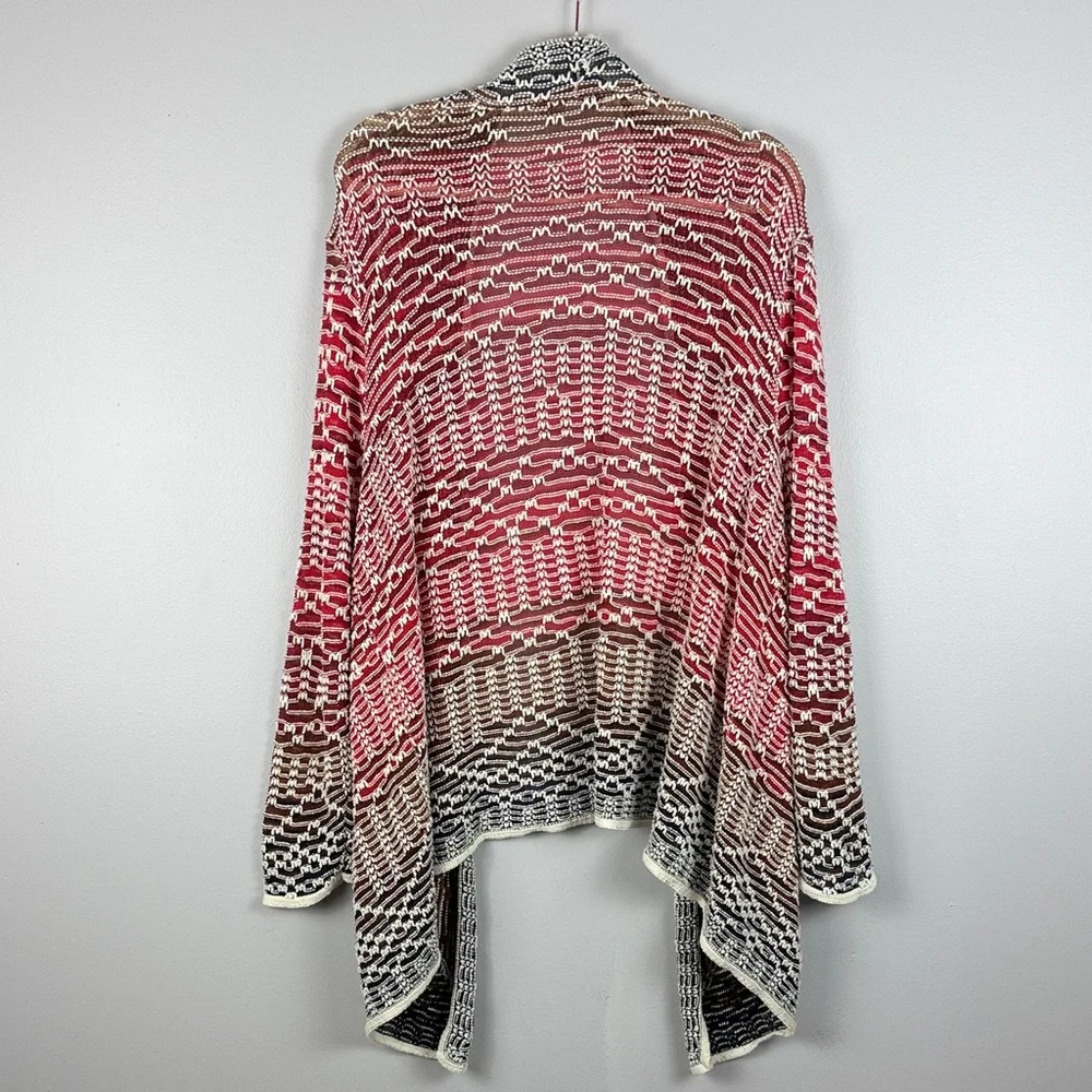 NIC+ZOE Linen Blend Multi-Color Open Front Knit Cardigan Sweater - Plus Size 3X - Picture 10 of 10